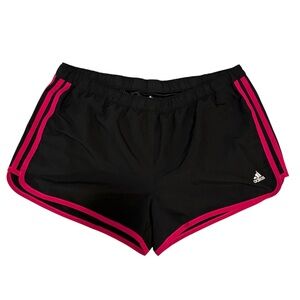Adidas Women's Athletic Shorts Black with Pink Accents